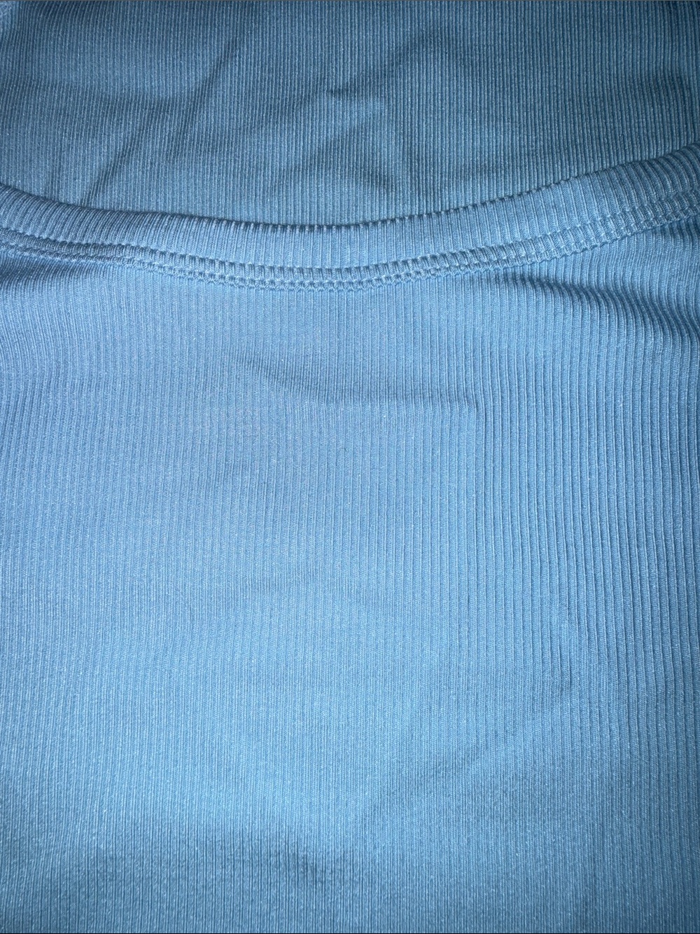 Athleta Baby Blue Ribbed Cropped Tank sz M NWOT - Picture 4 of 4